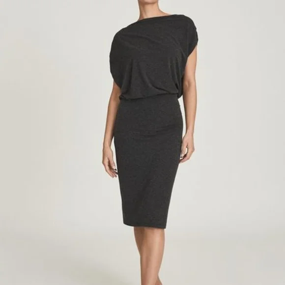 NWT REISS | Evelyn Drapey Jersey Dress - Picture 1 of 6